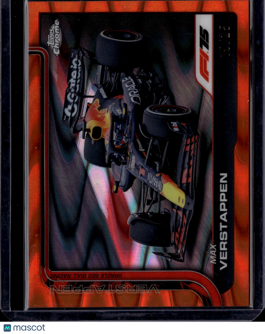 2025 Topps Chrome F1 Max Verstappen #73 Orange Wave Refractor /25