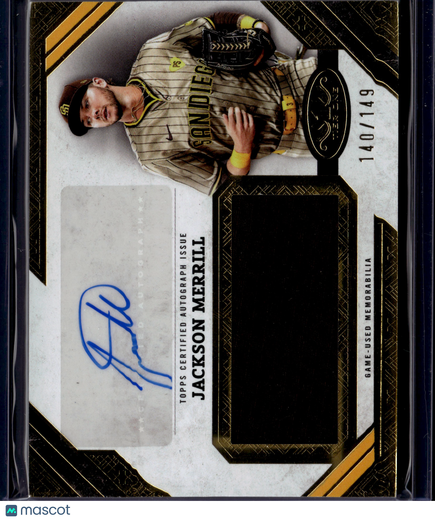 2025 Topps Tier One Jackson Merrill #AJR-JM Autographed Jumbo Relic Card/149
