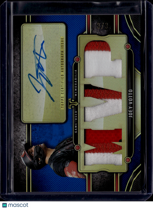 2024 Topps Triple Threads Joey Votto /3 Triple Threads Autograph Relic Card