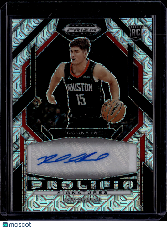 2025 Panini Prizm Black Prolific Signatures Reed Sheppard Mojo Auto /25