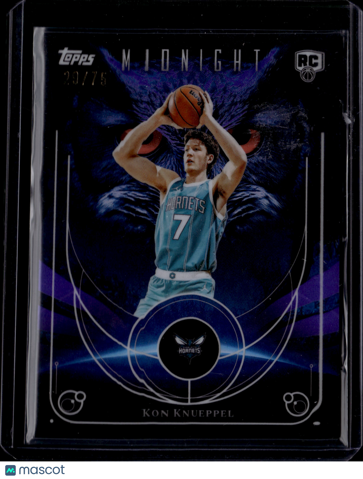 2025 Topps Midnight Night Owls Kon Knueppel #NO-19 RC /75