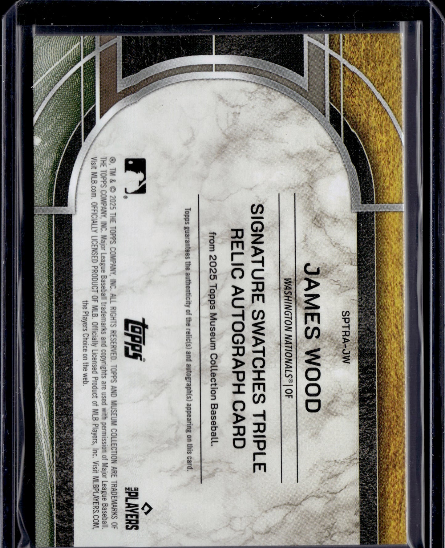 2025 Topps Museum Collection James Wood /50 Triple Relic Autograph