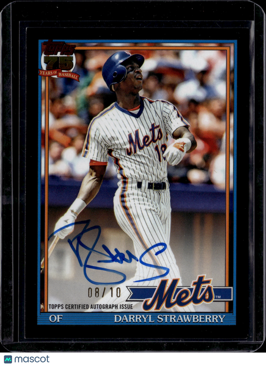 2026 Topps Baseball Darryl Strawberry #91A-DST Auto /10