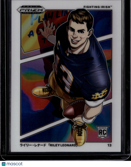2025 Panini Prizm Draft Picks Manga Riley Leonard SSP #M-5 RC