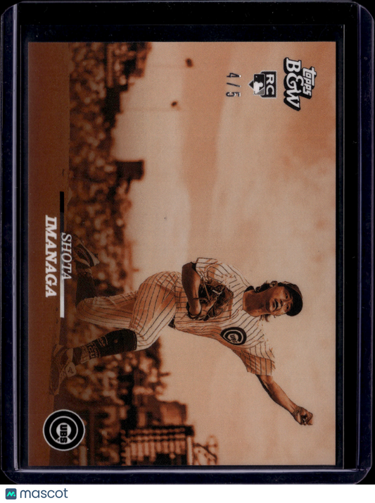 2024 Topps Black & White Shota Imanaga #80 /5 RC