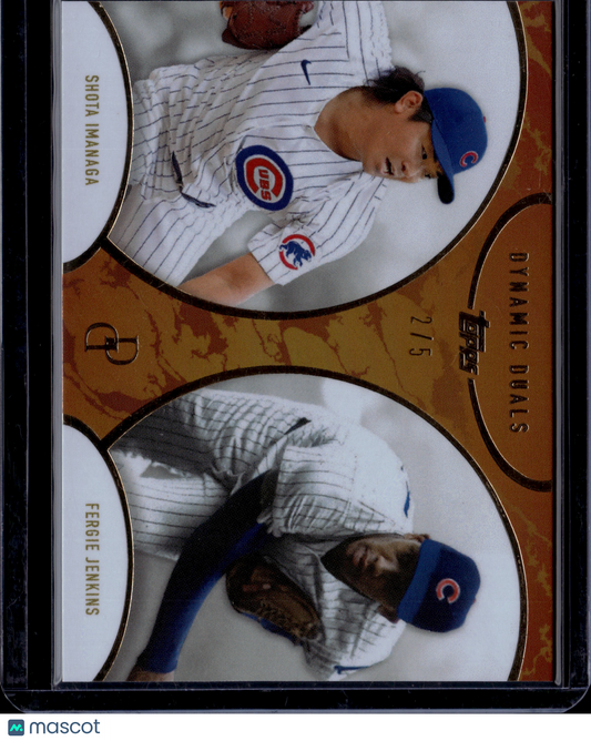 2025 Topps Dynamic Duals Shota Imanaga Fergie Jenkins #19 Gold /5