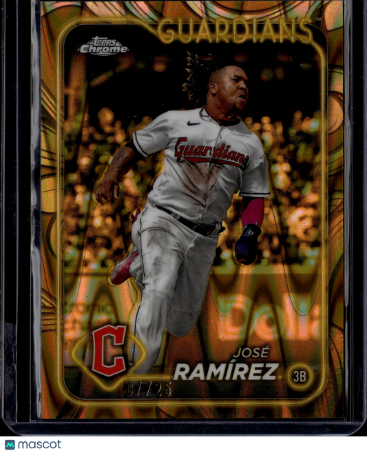 2024 Topps Gilded Collection Chrome José Ramírez #75 Gold RayWave 07/25