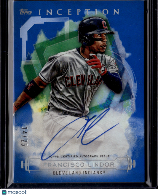2019 Topps Inception Francisco Lindor #RES-FL Blue Auto/25