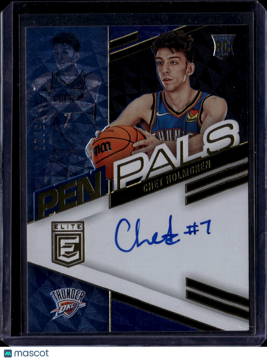 2023 Panini Donruss Elite Pen Pals Chet Holmgren Auto /25 #PP-CHG RC