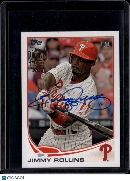 2024 Topps Archives Signature Series Jimmy Rollins Mini Auto 1/1 #206