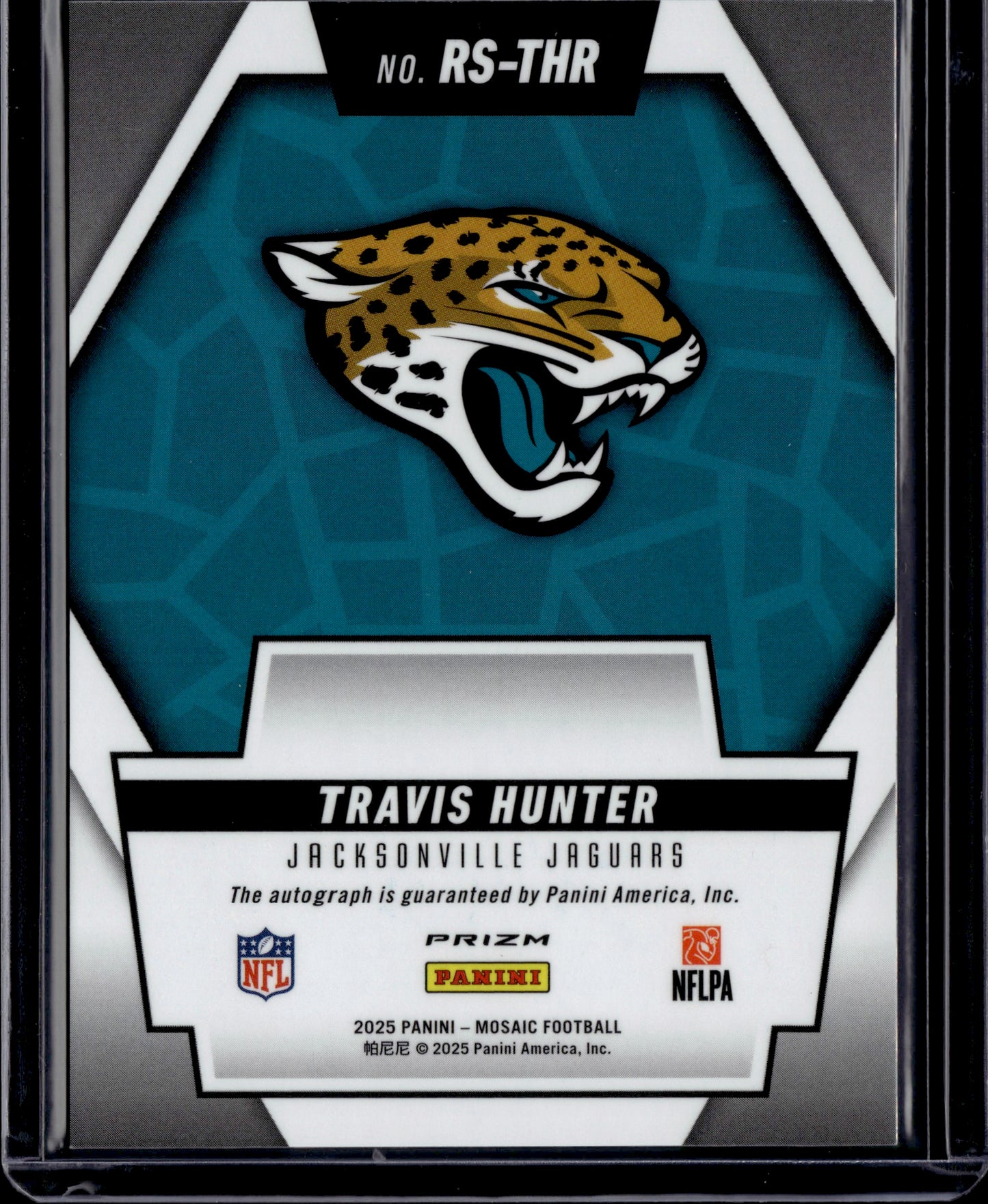 2025 Panini Mosaic Prizm Travis Hunter Auto RS-THR RC