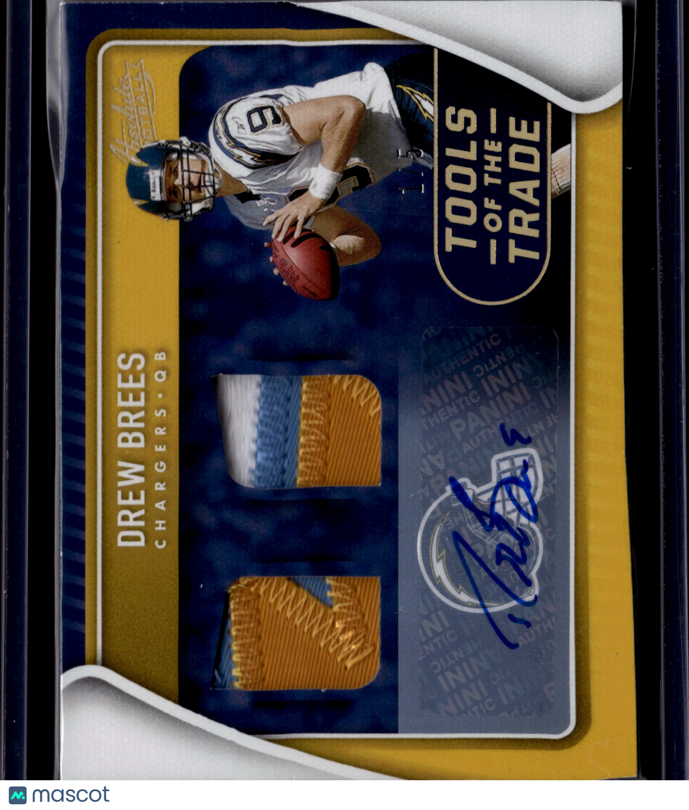 2021 Panini Absolute Tools of the Trade Drew Brees Auto /5 Patch Memorabilia