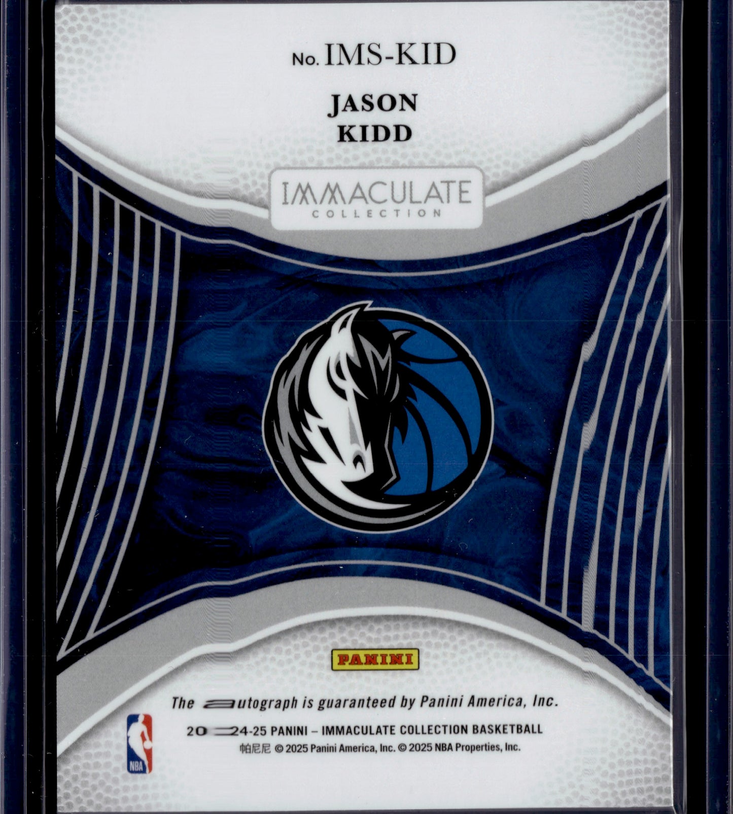 2025 Panini Immaculate Collection Jason Kidd Auto /99 #IMS-KID