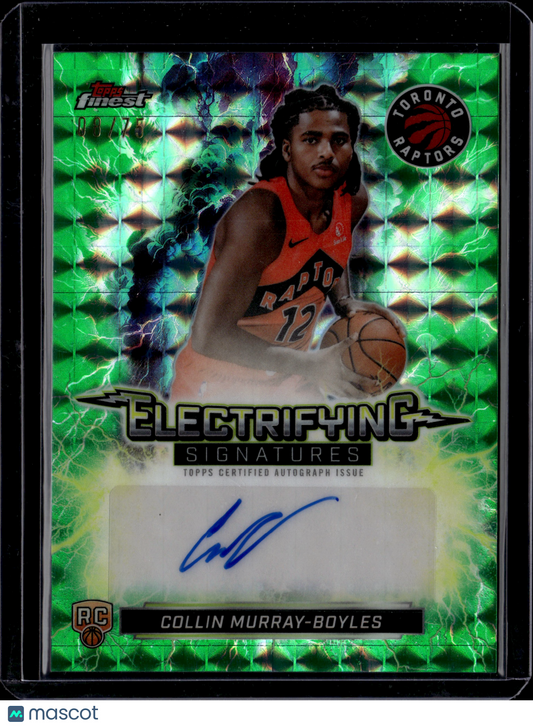 2026 Topps Finest Electrifying Signatures Collin Murray-Boyles Green Auto /75 RC