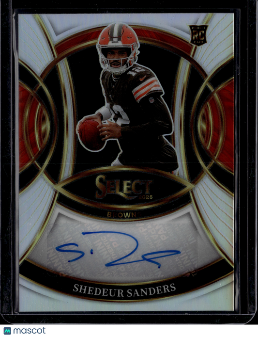 2026 Panini Select Prizm Shedeur Sanders Silver Auto #RSI-SSS RC