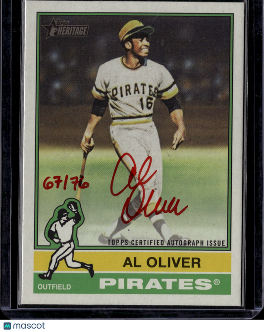 2025 Topps Heritage Real One Autograph Al Oliver #ROA-AO Red Ink
