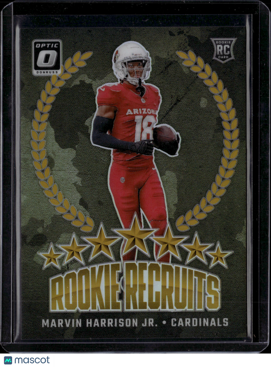 2024 Panini Donruss Optic Football Rookie Recruits Marvin Harrison Jr. Gold /10
