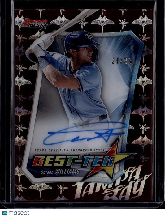 2025 Topps Bowman's Best Best-Tek Carson Williams #BTA-CW Orange Auto /25