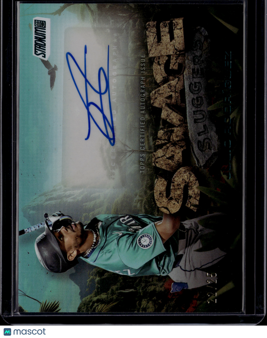 2025 Topps Stadium Club Savage Sluggers Julio Rodríguez Auto /25
