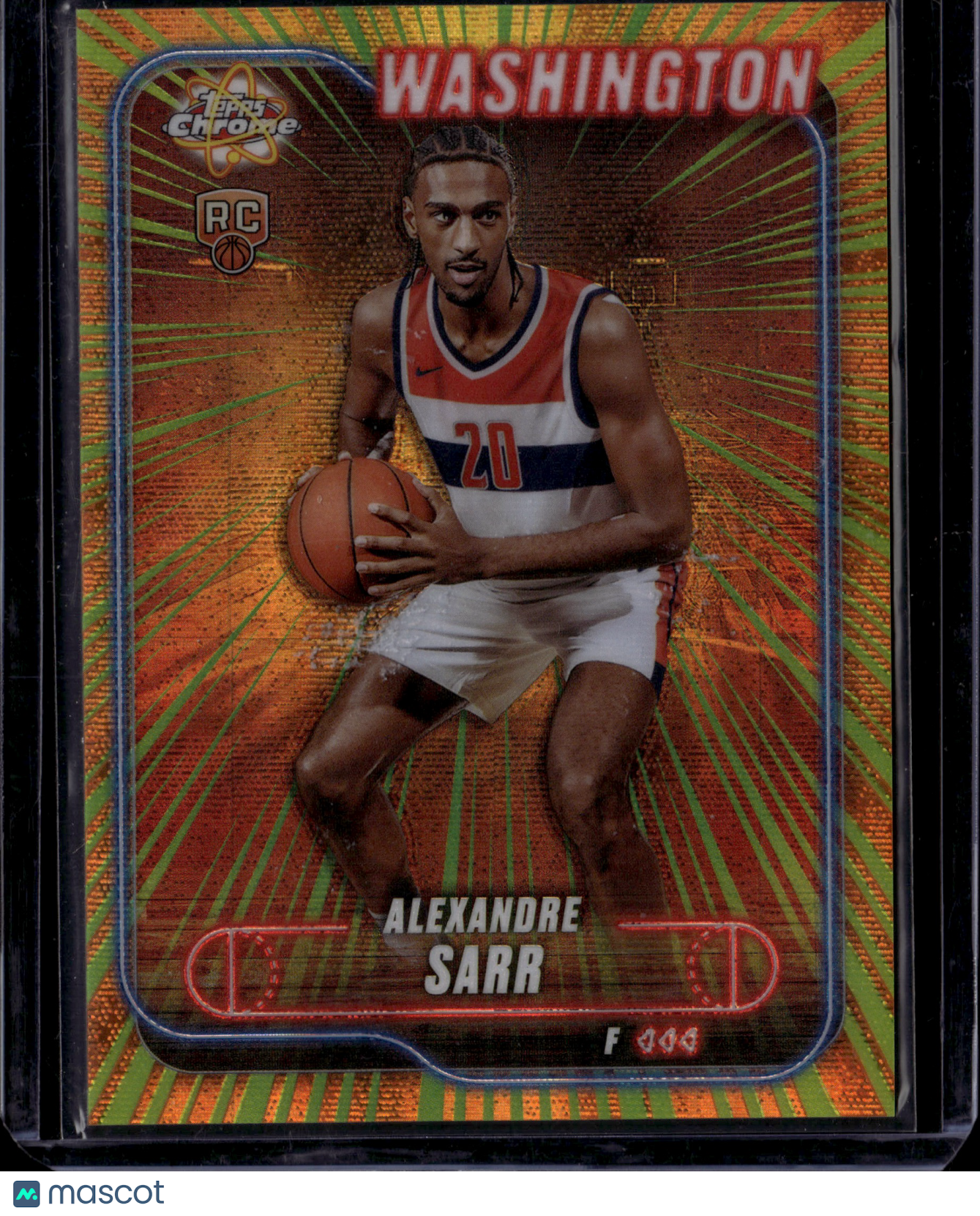 2025 Topps Chrome Radiating Rookies Alexandre Sarr #RR-2 RC