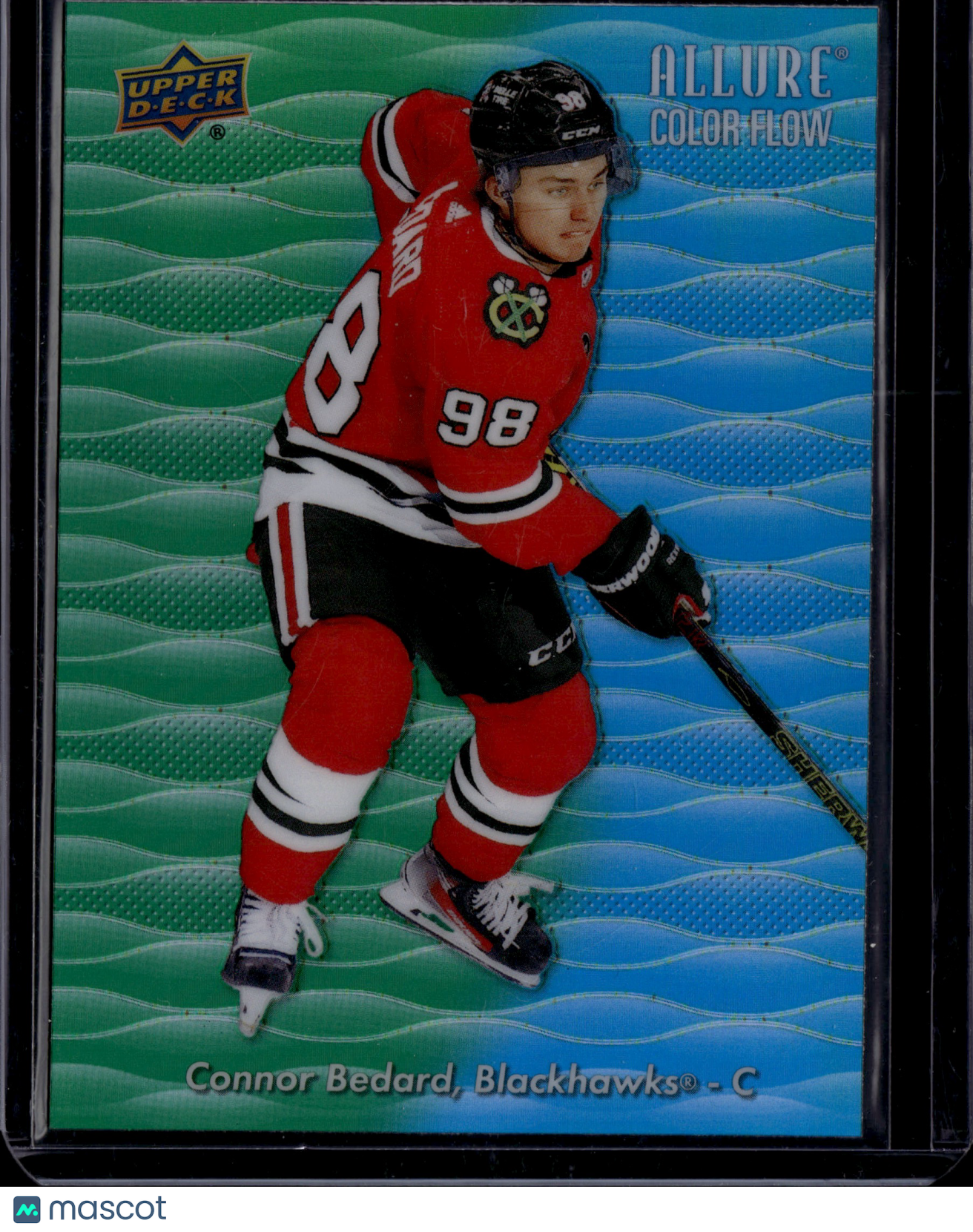 2024 Upper Deck Allure Color Flow Connor Bedard #CF-16 Green-Blue