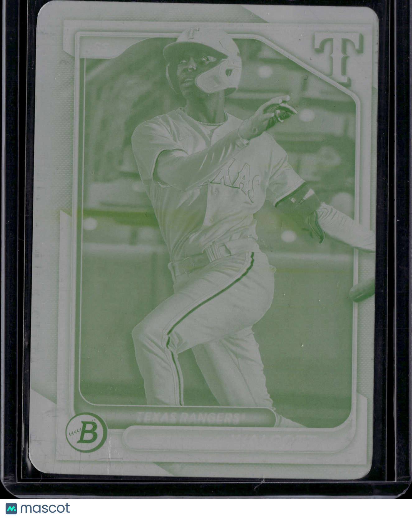2024 Bowman Baseball Sebastian Walcott #BP-81 Yellow Printing Plate 1/1