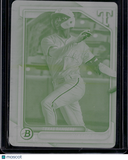 2024 Bowman Baseball Sebastian Walcott #BP-81 Yellow Printing Plate 1/1