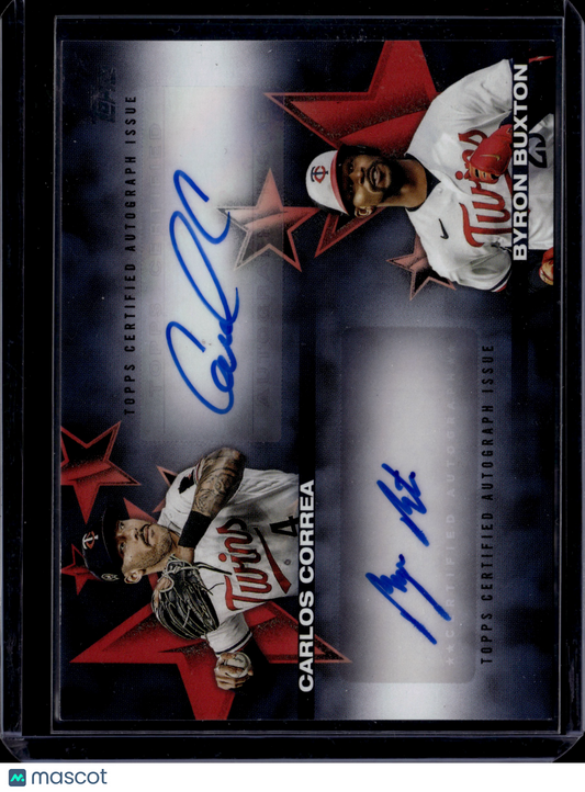 2025 Topps Baseball Stars Dual Autograph Byron Buxton Carlos Correa /10