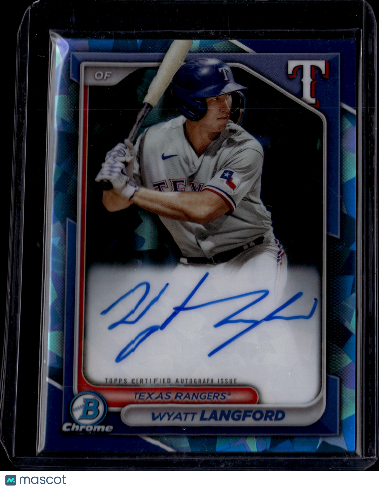 2024 Bowman Chrome Sapphire Wyatt Langford Auto #BSPA-WLA.