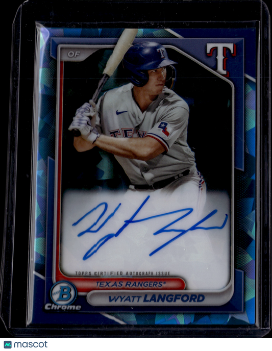 2024 Bowman Chrome Sapphire Wyatt Langford Auto #BSPA-WLA.