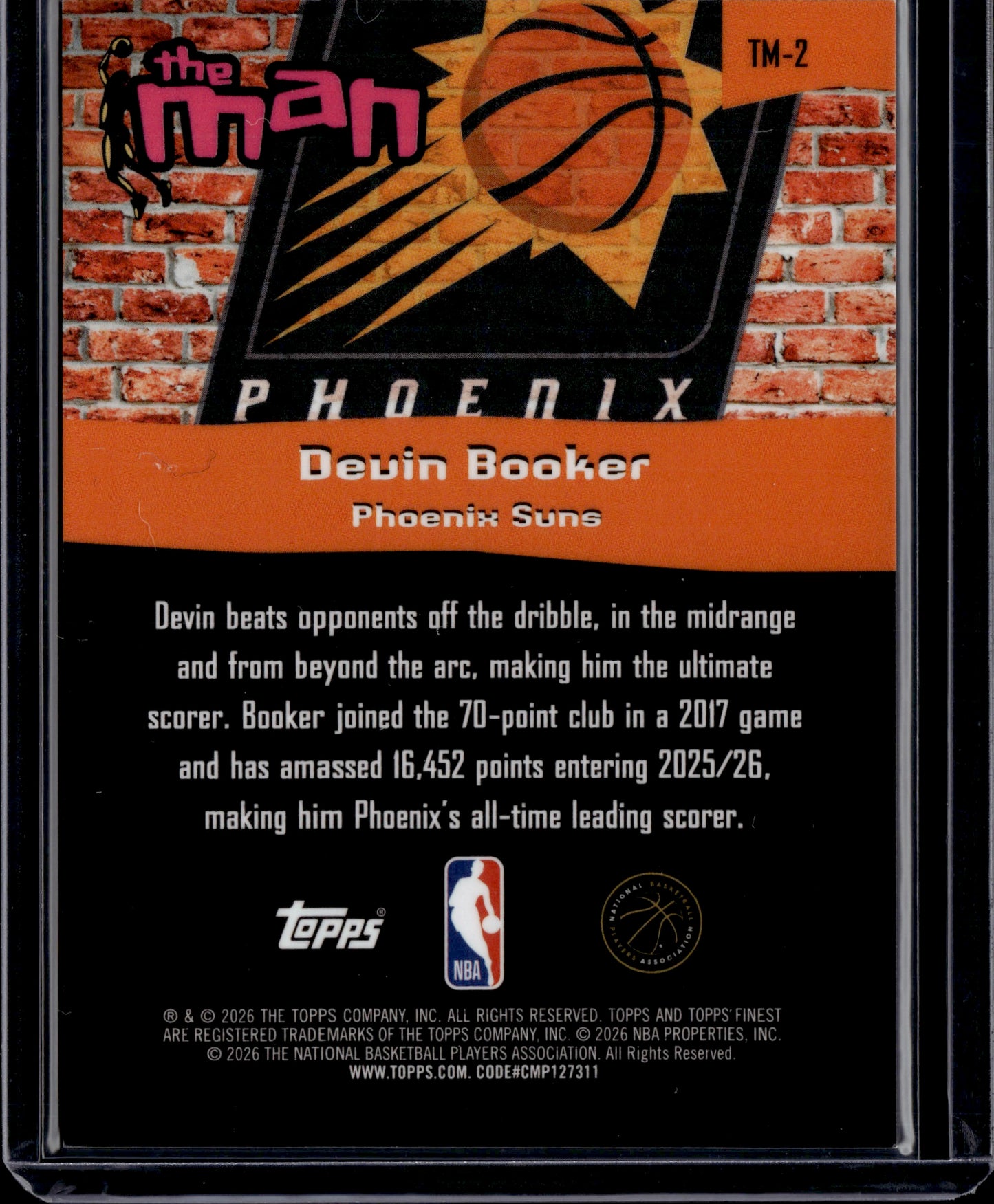 2026 Topps Finest The Man Devin Booker #TM-2