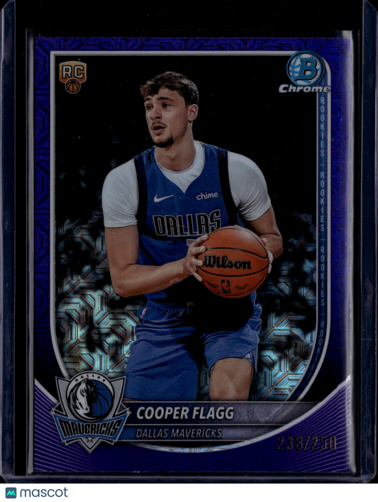 2025 Topps Bowman Chrome Cooper Flagg #BCV-1 Purple Mojo /250