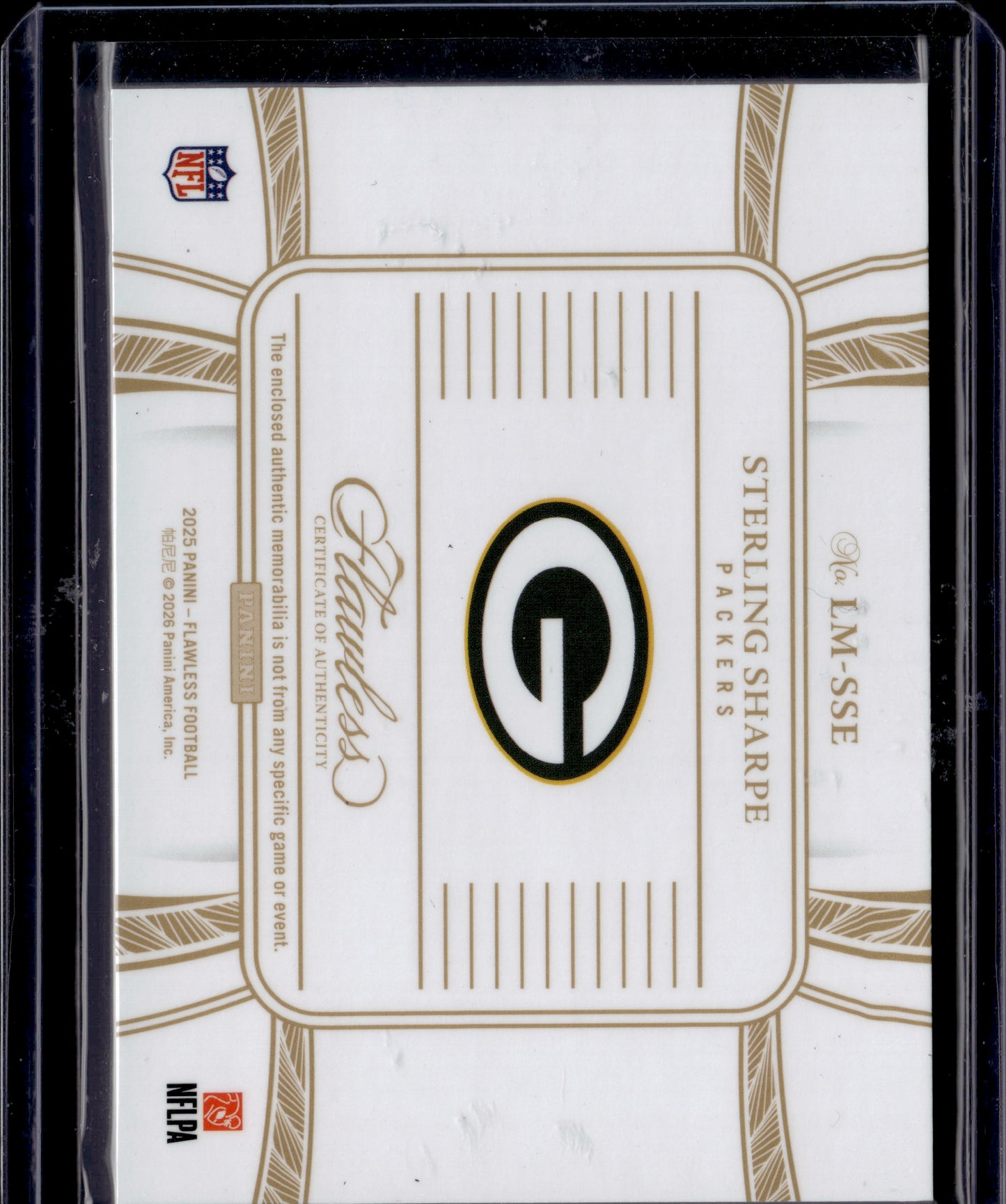 2026 Panini Flawless Legendary Materials Sterling Sharpe #LM-SSE Patch /5