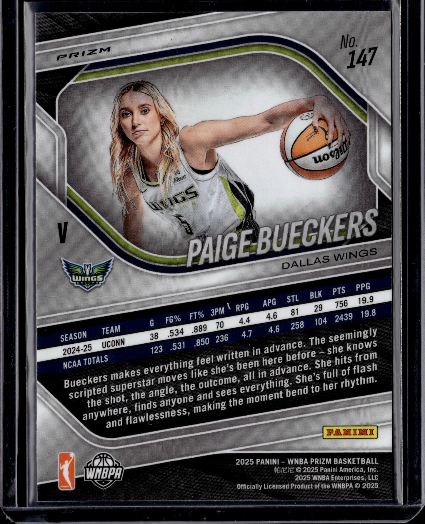 2025 Panini Prizm Paige Bueckers Silver #147 RC