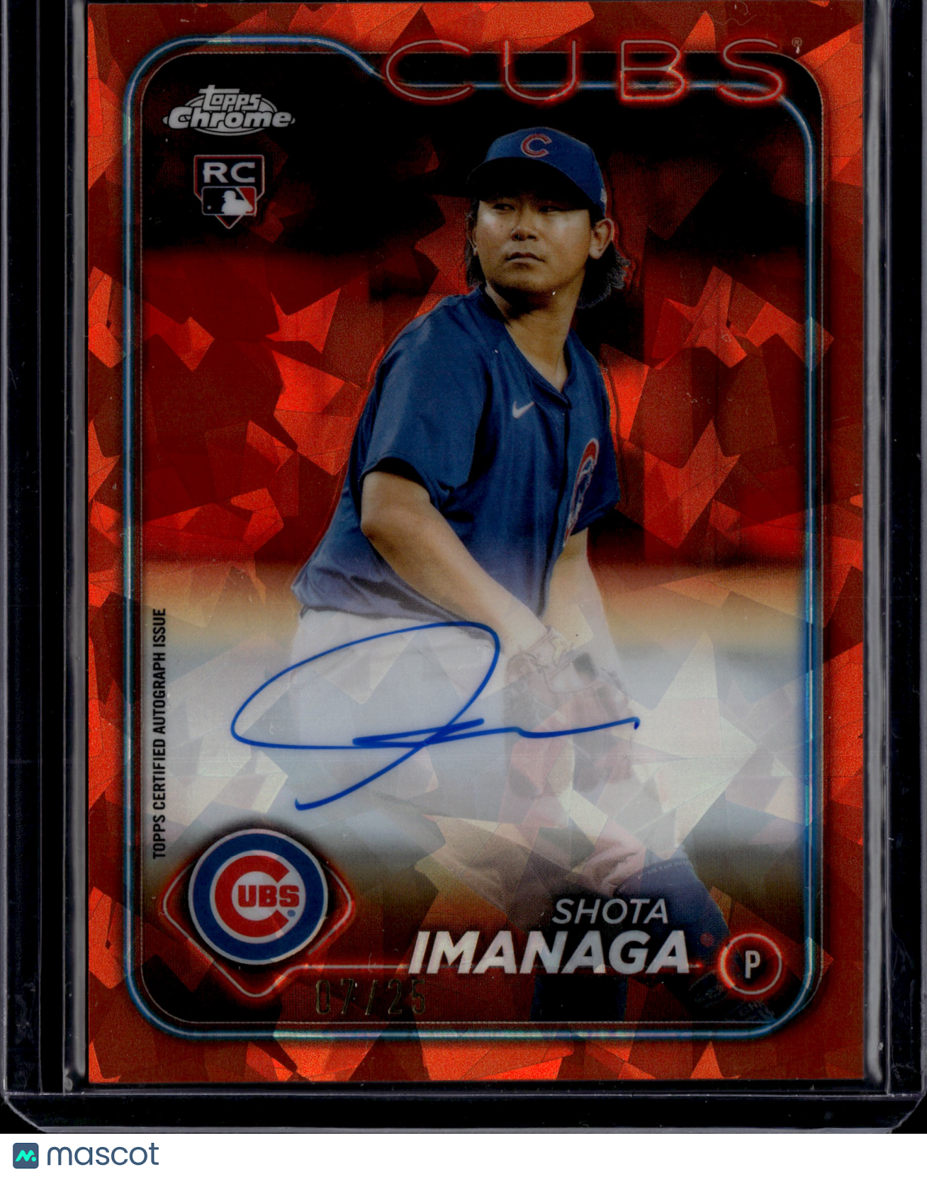 2024 Topps Chrome Sapphire Edition Shota Imanaga #USA-SI Orange Auto /25 RC