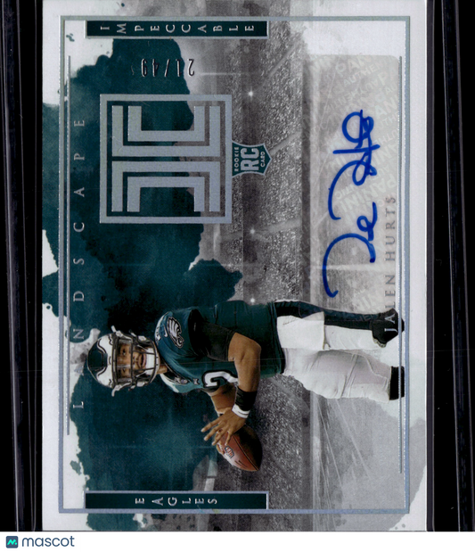 2020 Panini Impeccable Jalen Hurts RC Auto /49