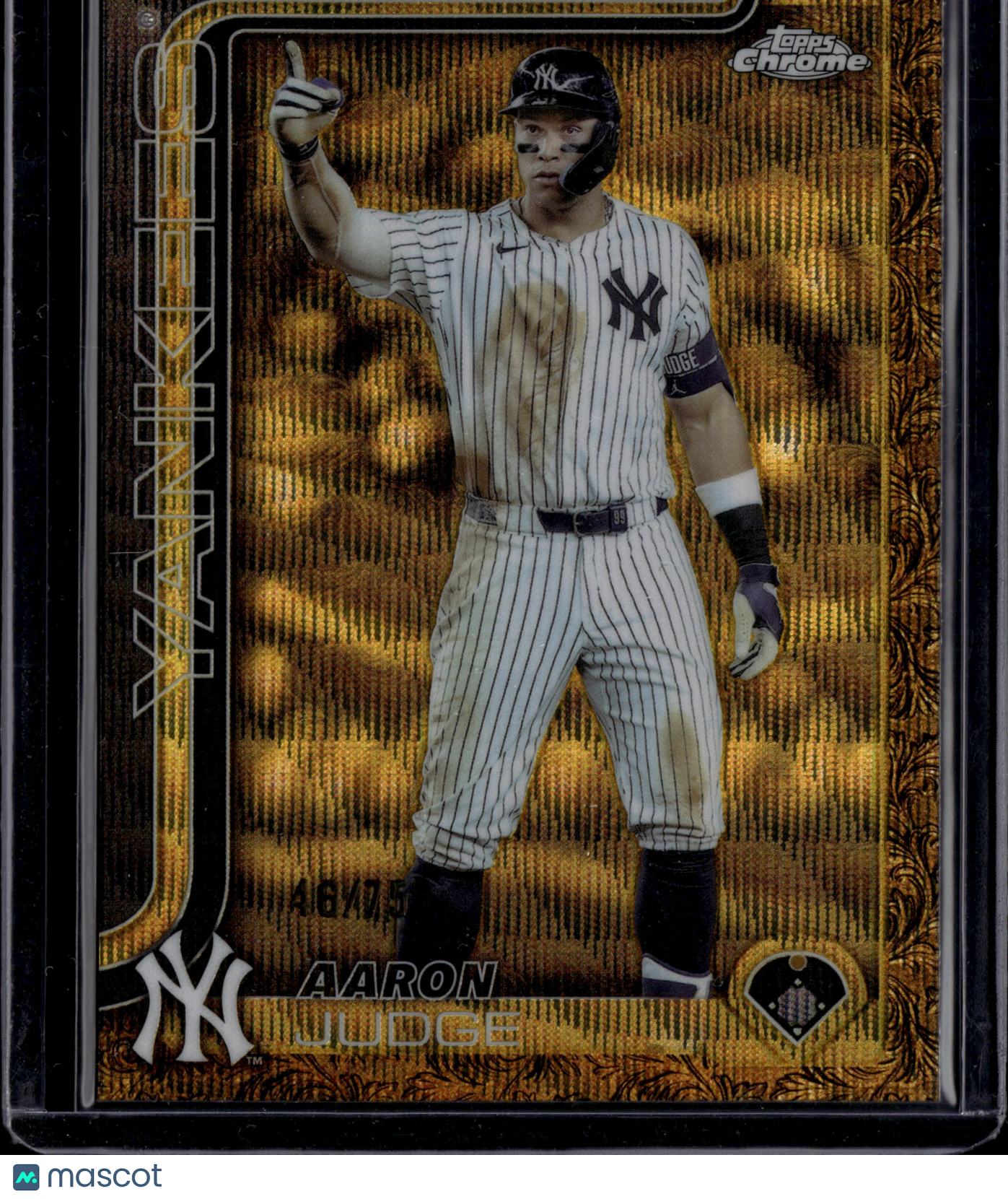 2025 Topps Chrome Gilded Collection Aaron Judge #99 Gold Etched Refractor /75