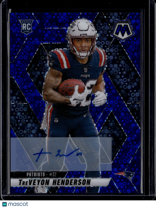 2025 Panini Mosaic Prizm TreVeyon Henderson #325 Blue Auto RC