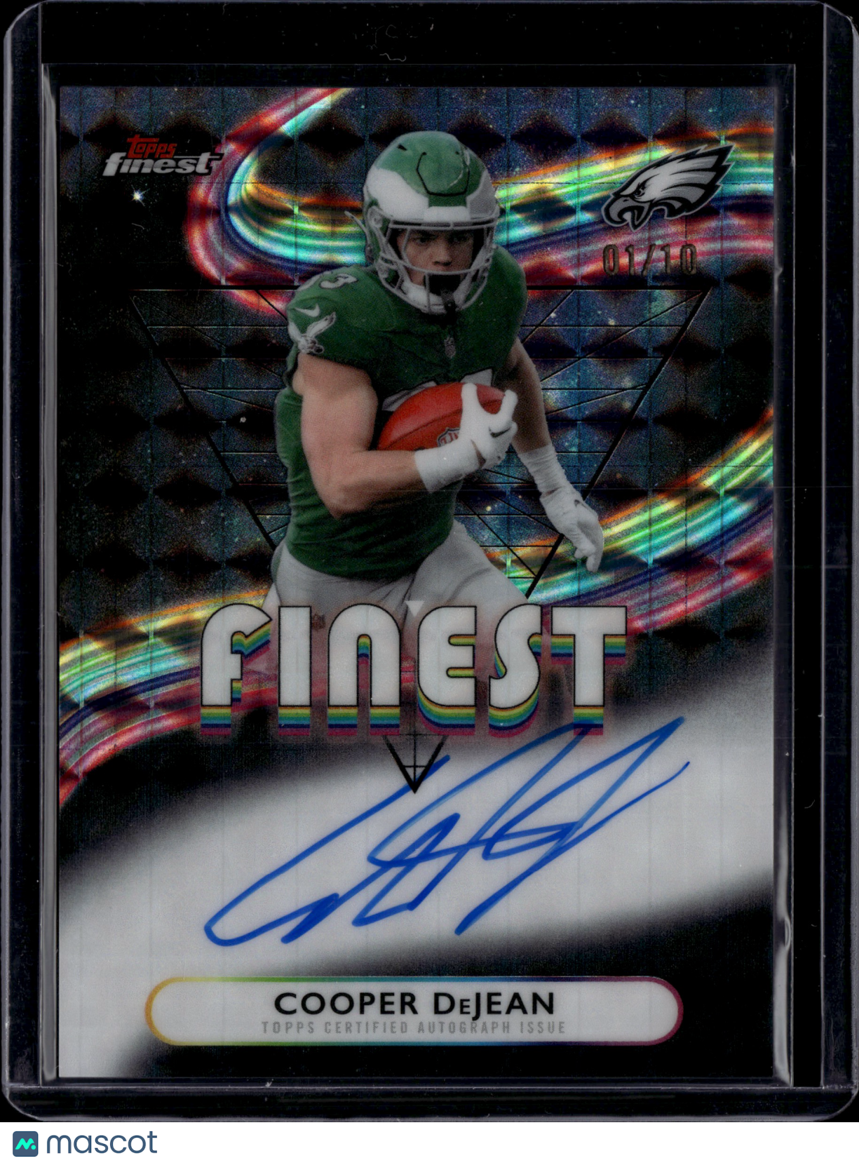 2025 Topps Finest Football Cooper DeJean #FA-CDJ Black Auto /10