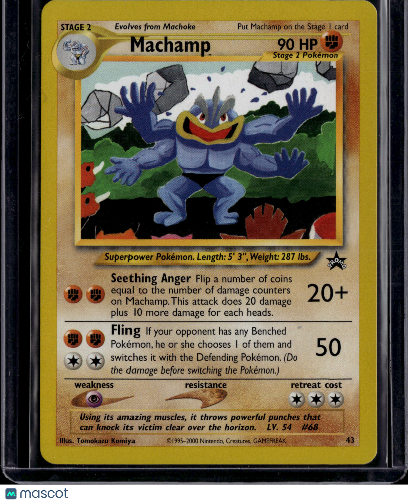 2000 Gym Challenge Machamp Black Star Promo #43