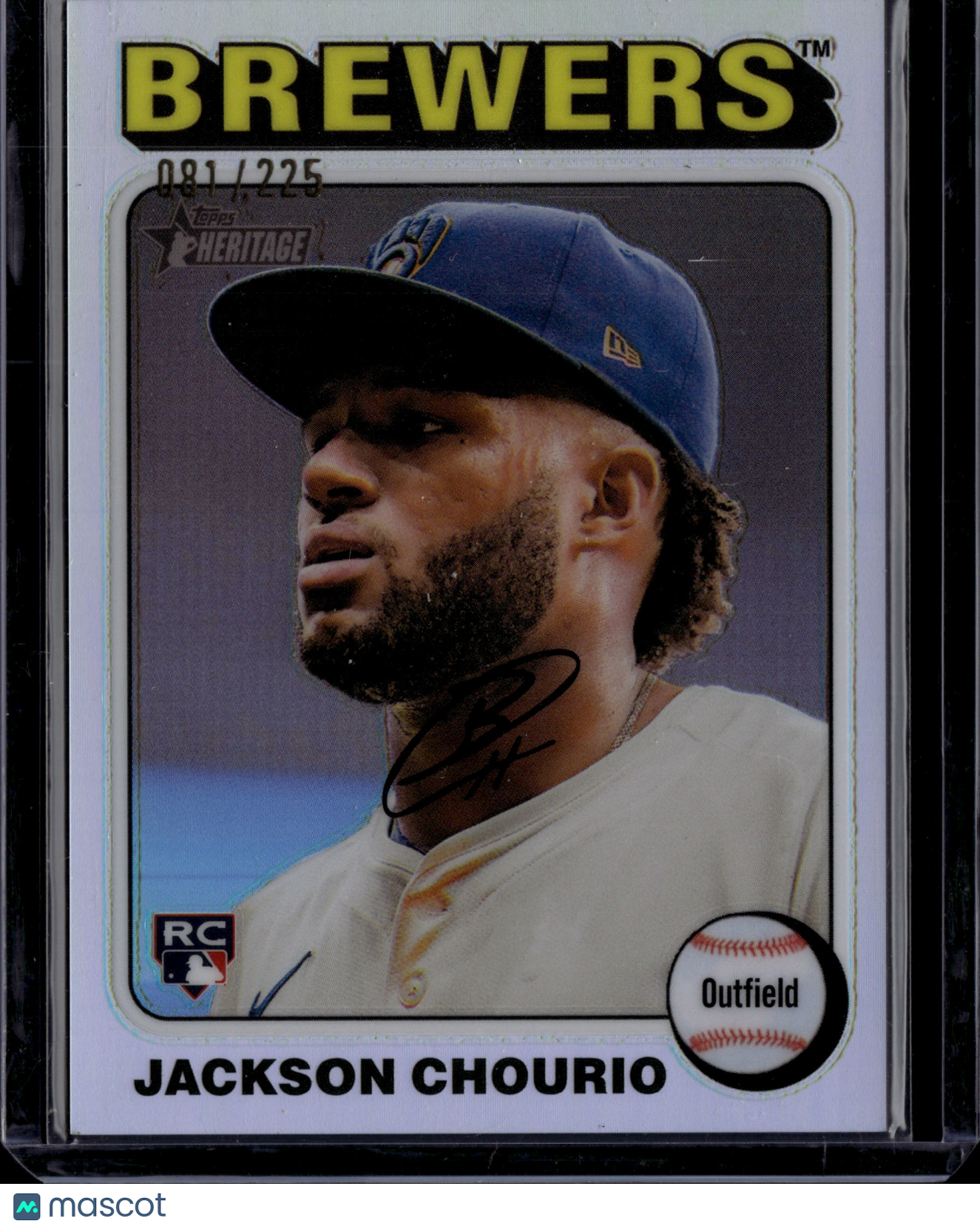 2024 Topps Heritage Jackson Chourio #632 RC / 225