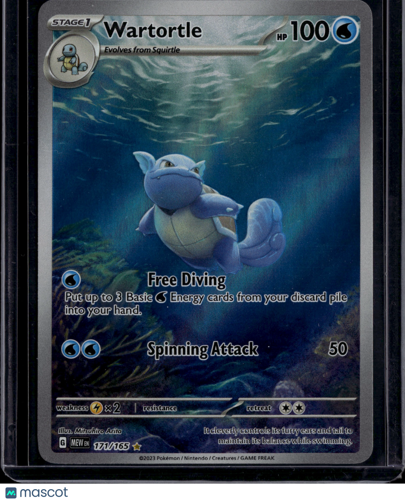 2023 Scarlet & Violet 151 Wartortle Holo Secret Rare #171/165