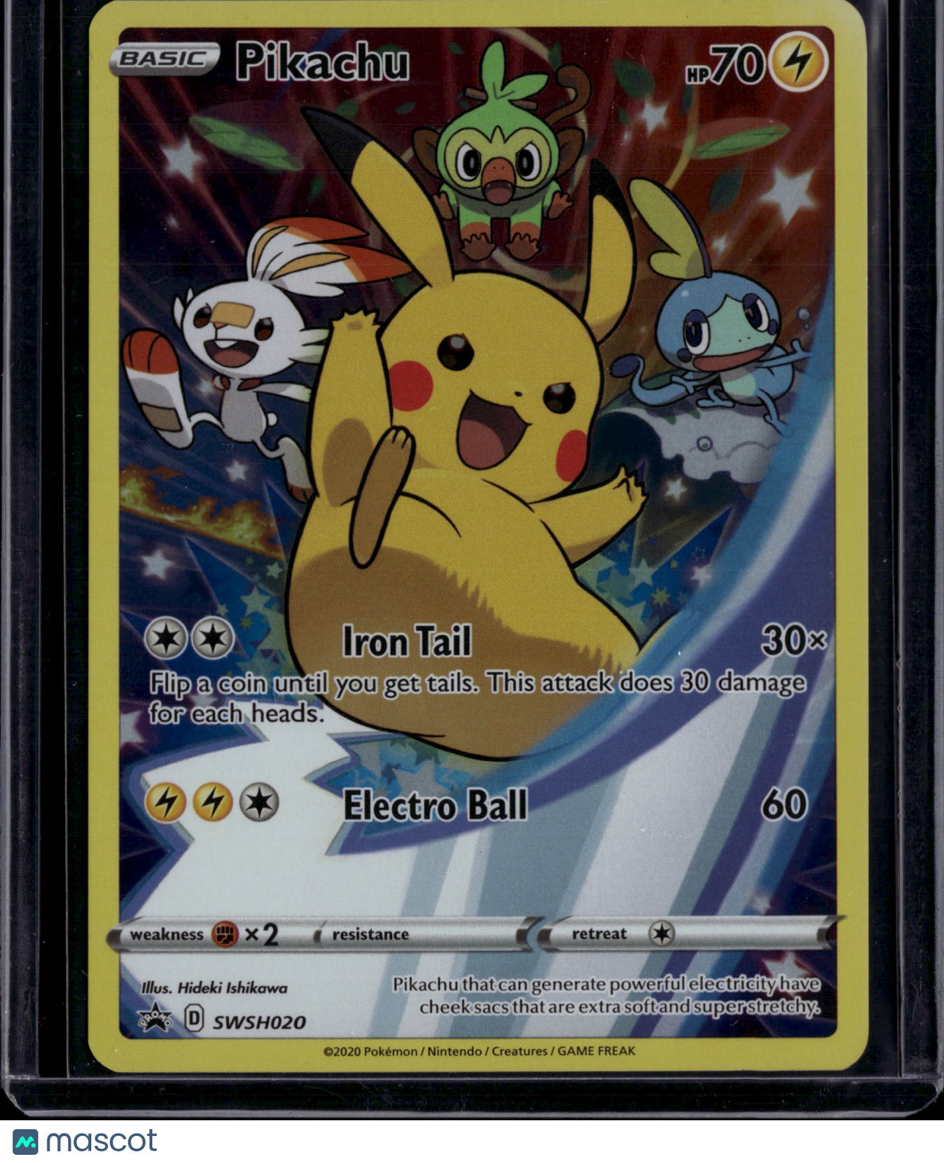 2020 Sword & Shield Pikachu Holo Black Star Promo #SWSH020