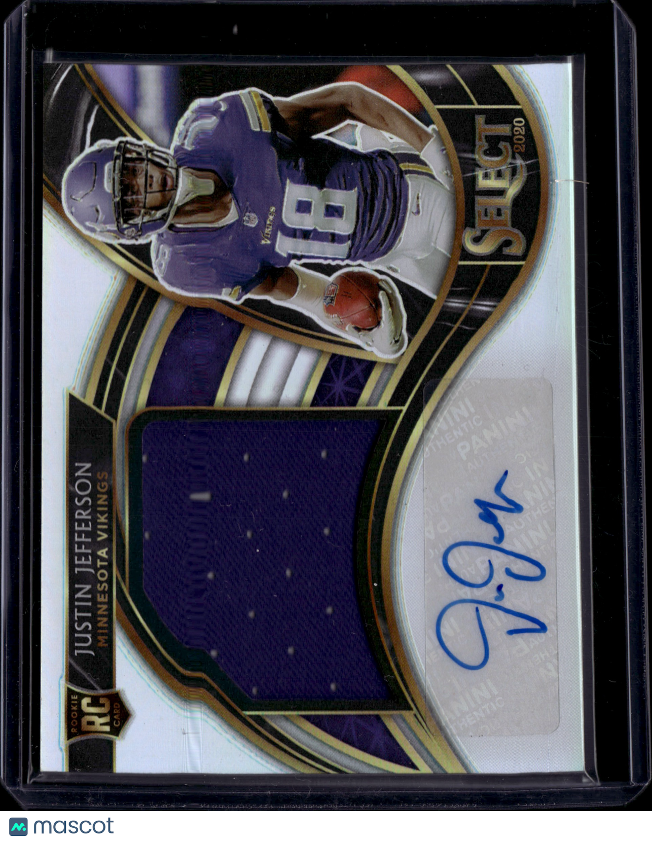 2021 Panini Select Prizm Justin Jefferson #JRS-JJE Auto /99 Jersey Patch RC