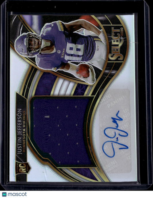 2021 Panini Select Prizm Justin Jefferson #JRS-JJE Auto /99 Jersey Patch RC