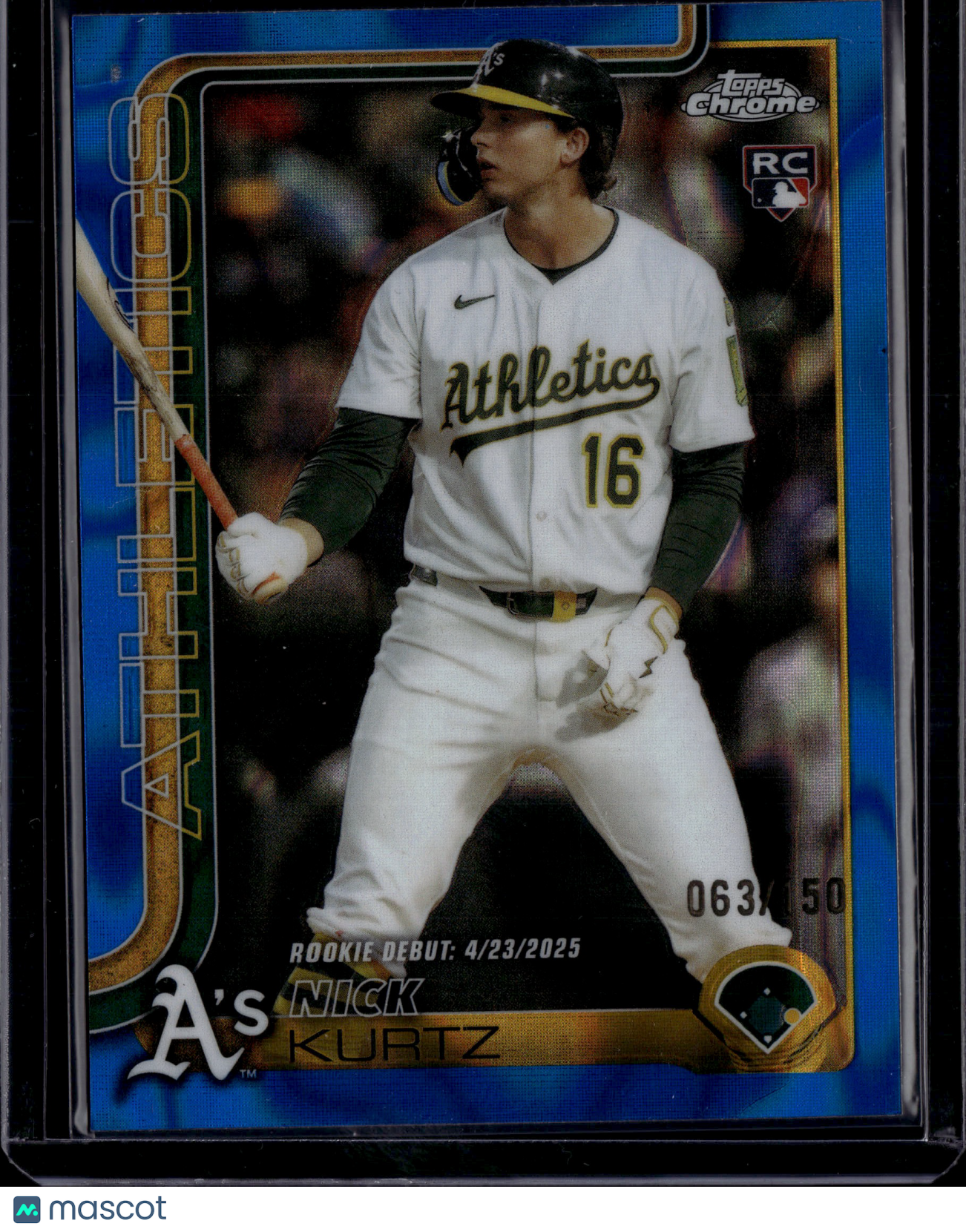 2025 Topps Chrome Update Series Nick Kurtz #USC180 Blue /150 RC