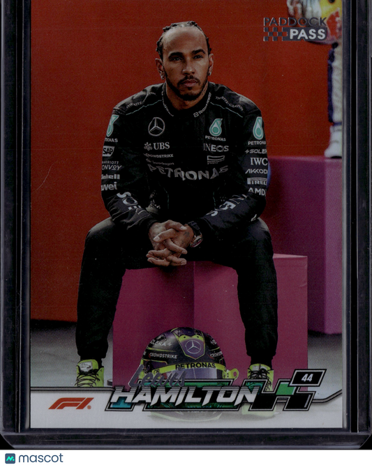 2024 Topps Formula 1 Paddock Pass Lewis Hamilton #6 Rainbow Foil /25
