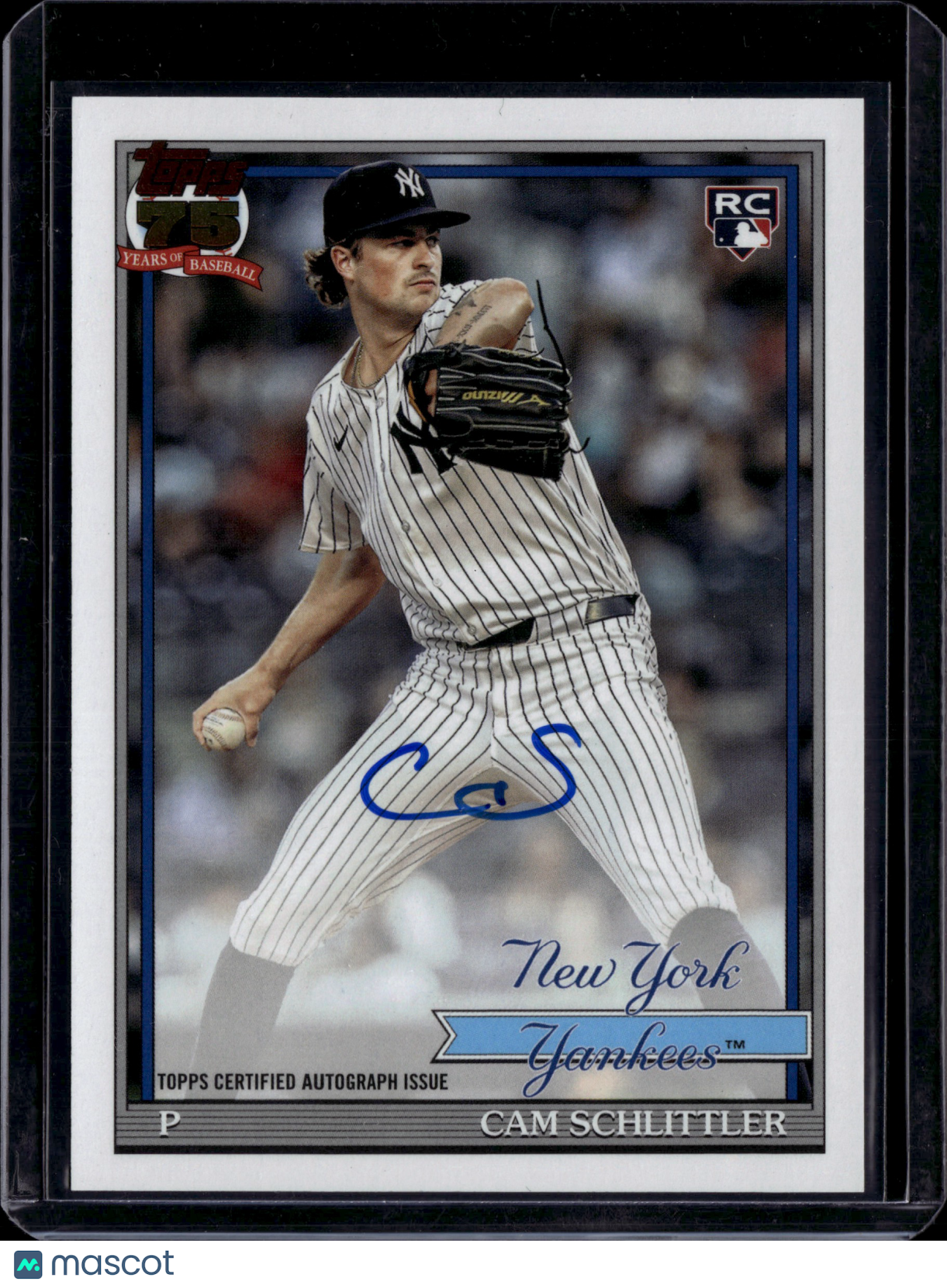 2026 Topps 1991 Topps Baseball Autograph Card Cam Schlittler #91A-CAS RC