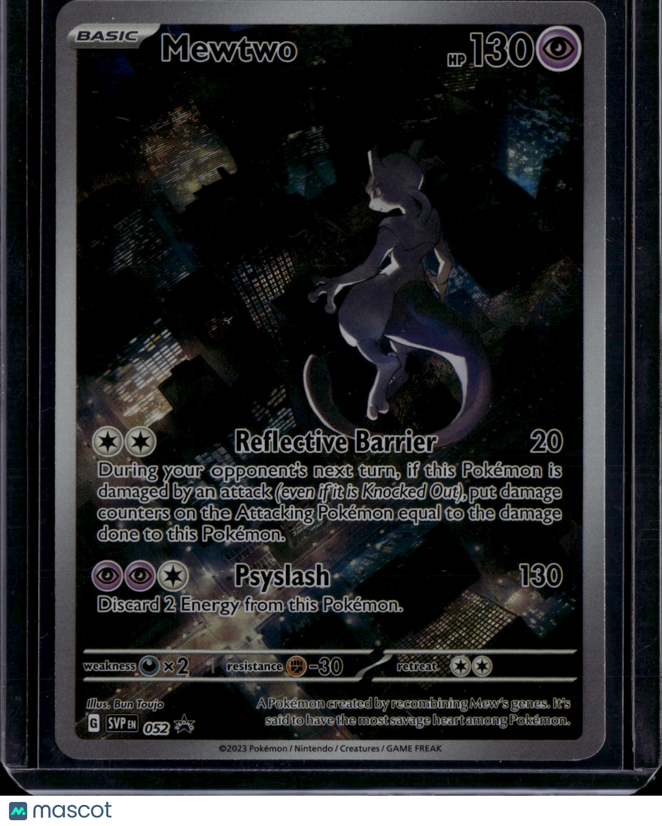 2023 Scarlet & Violet 151 Mewtwo Holo Black Star Promo #SVP EN 052