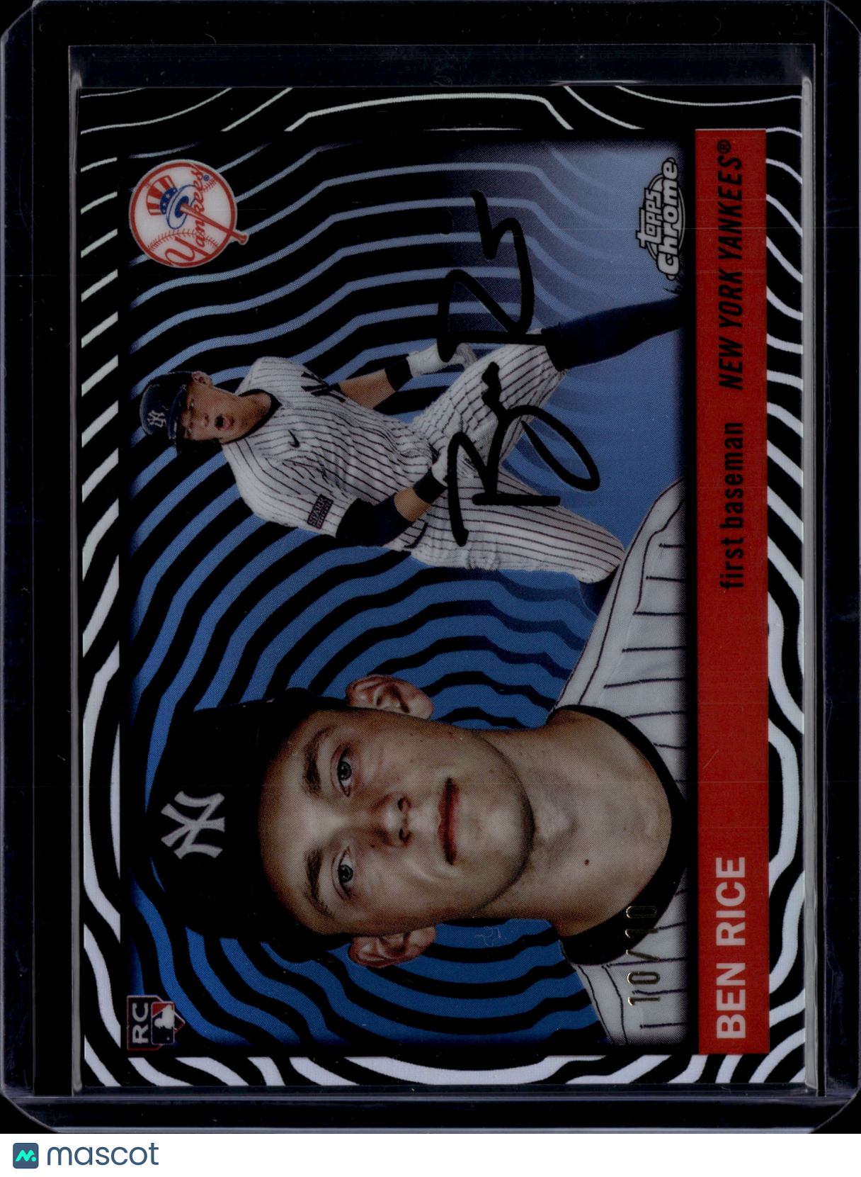 2025 Topps Chrome Platinum Anniversary Ben Rice Black /10 SSP #311 RC